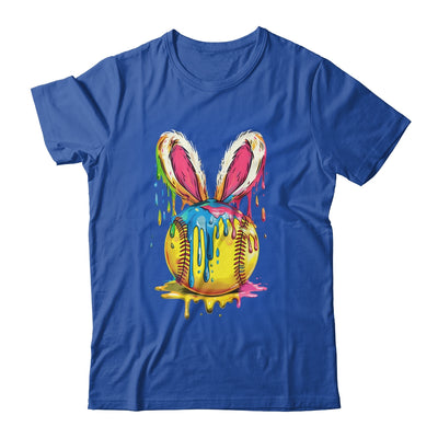 Happy Easter Bunny Softball Ice Cream Drip Women Girls Shirt & Hoodie | teecentury
