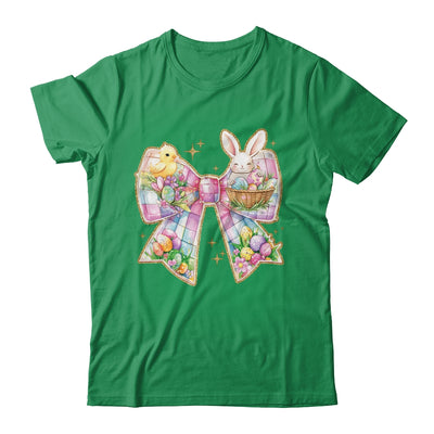 Happy Easter Coquette Bow Retro Bunny Bow Easter Floral Shirt & Sweatshirt | teecentury
