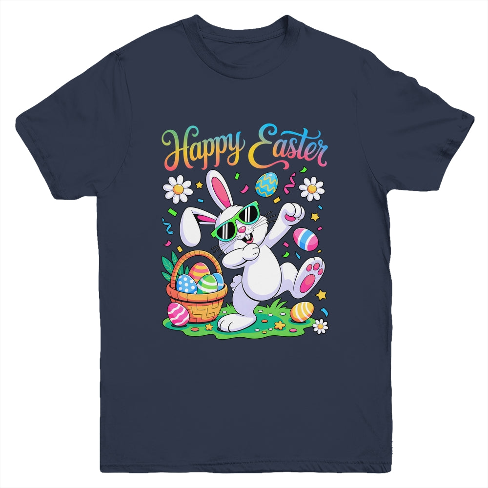 Happy Easter Day For Boys Girls Kids Dabbing Bunny Youth Shirt | teecentury