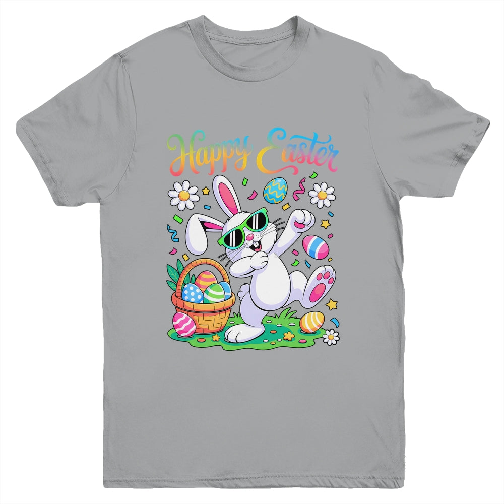 Happy Easter Day For Boys Girls Kids Dabbing Bunny Youth Shirt | teecentury
