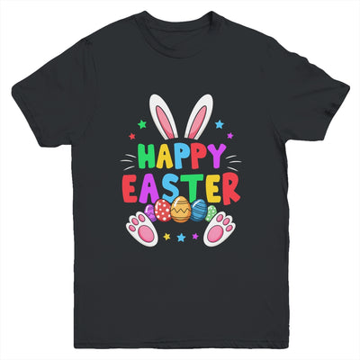 Happy Easter Day Girls Boys Easter Cute Bunny Eggs Youth Shirt | teecentury