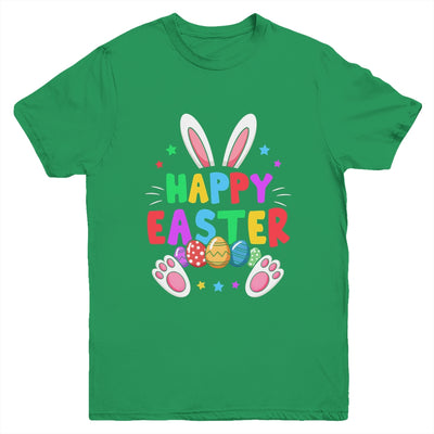 Happy Easter Day Girls Boys Easter Cute Bunny Eggs Youth Shirt | teecentury