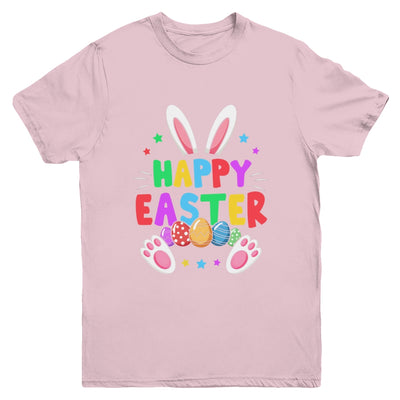 Happy Easter Day Girls Boys Easter Cute Bunny Eggs Youth Shirt | teecentury