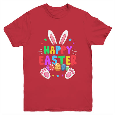 Happy Easter Day Girls Boys Easter Cute Bunny Eggs Youth Shirt | teecentury