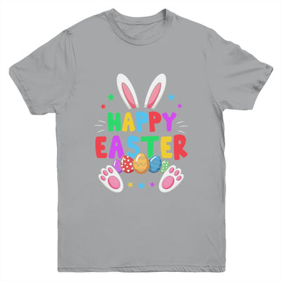 Happy Easter Day Girls Boys Easter Cute Bunny Eggs Youth Shirt | teecentury