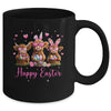 Happy Easter Day Highland Cow Easter Bunny Egg Retro Girls Mug | teecentury