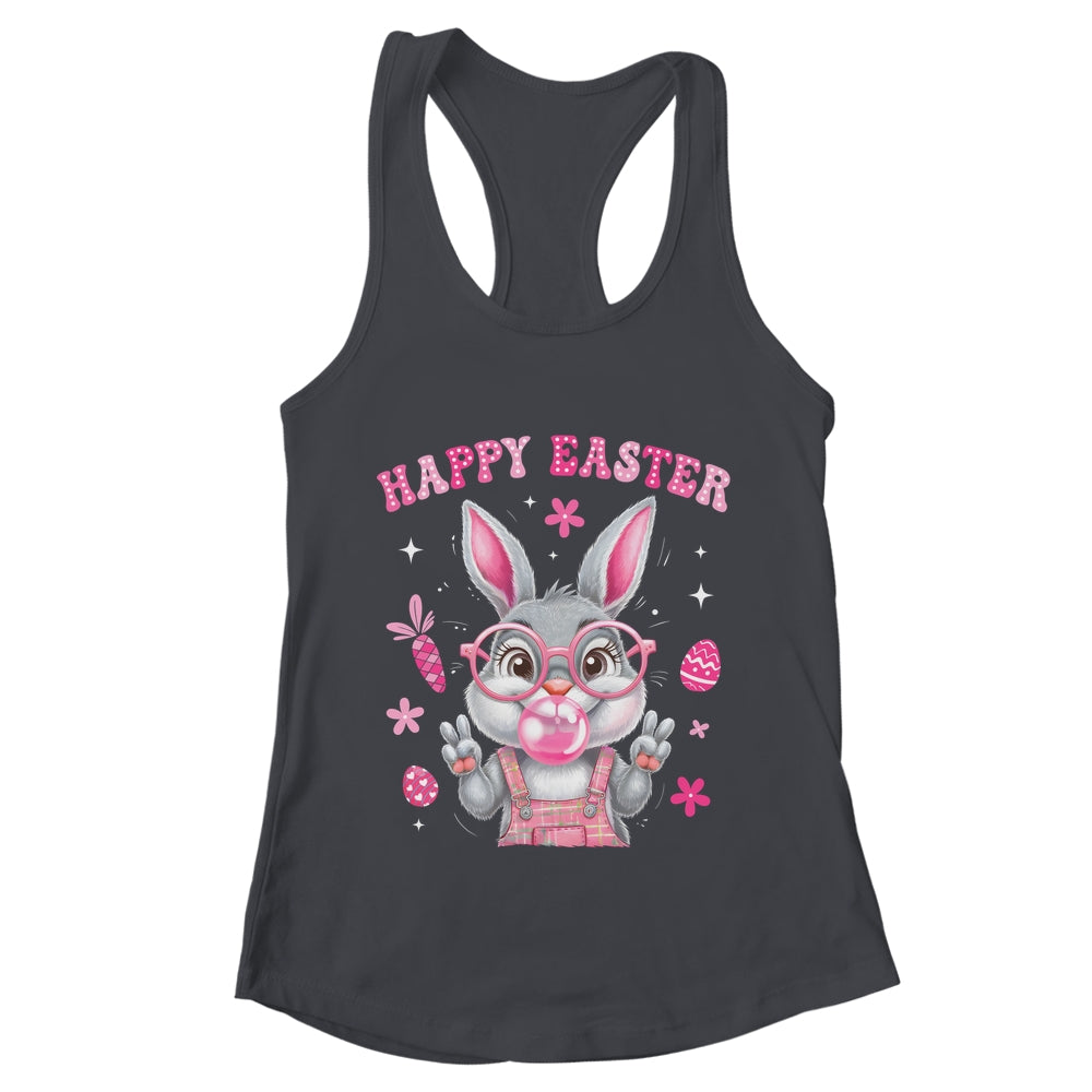 Happy Easter Rabbit Face Bunny Funny Easter Day Women Girls Shirt & Tank Top | teecentury