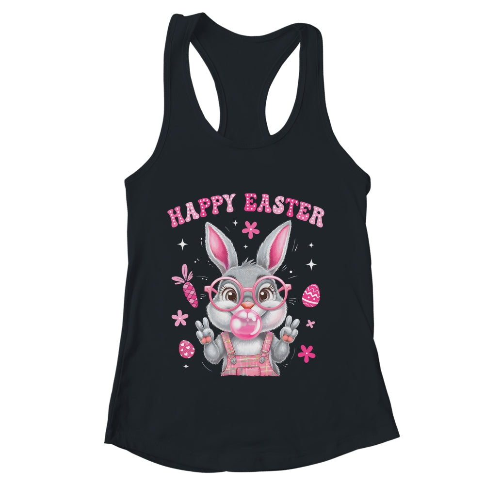 Happy Easter Rabbit Face Bunny Funny Easter Day Women Girls Shirt & Tank Top | teecentury
