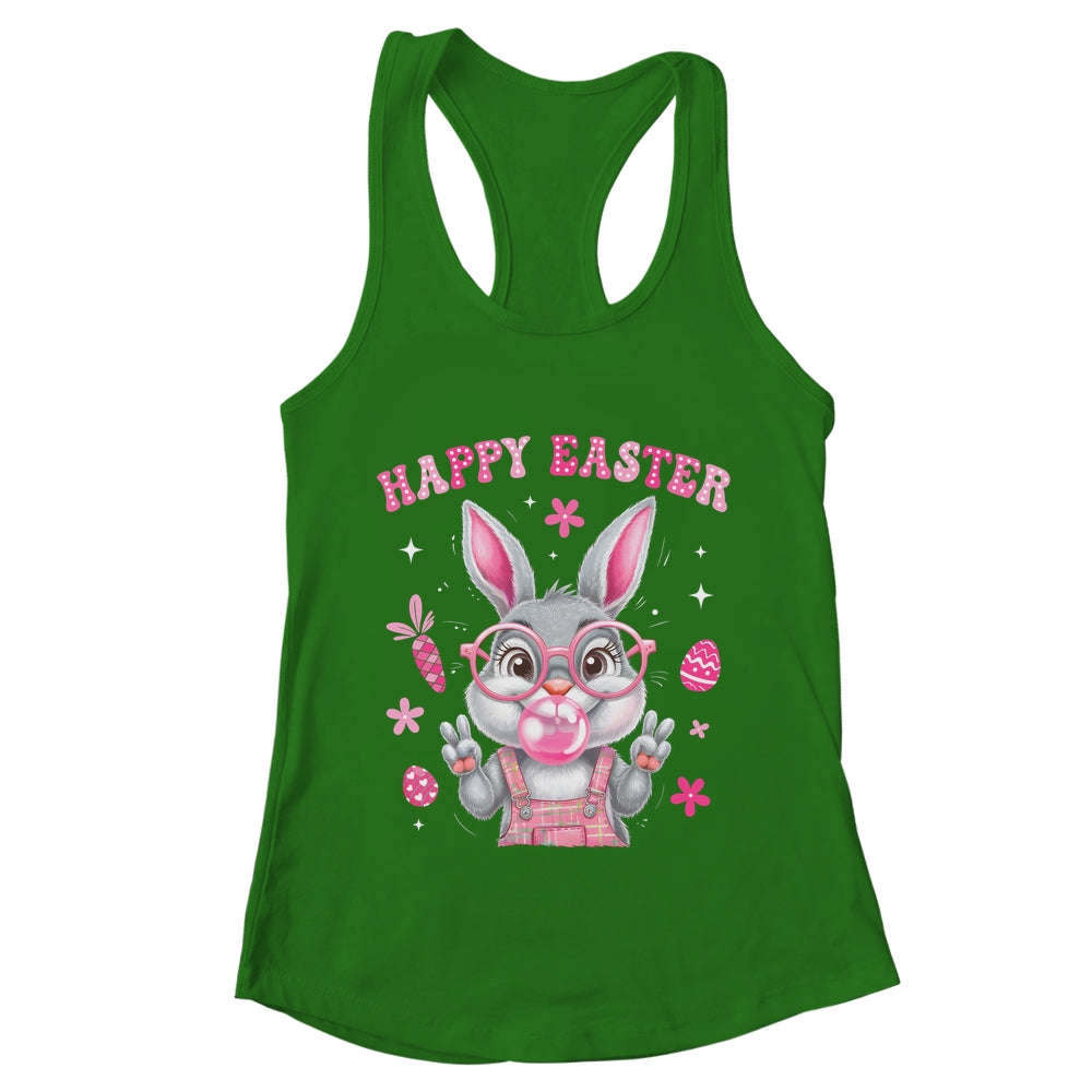 Happy Easter Rabbit Face Bunny Funny Easter Day Women Girls Shirt & Tank Top | teecentury