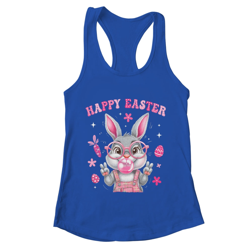 Happy Easter Rabbit Face Bunny Funny Easter Day Women Girls Shirt & Tank Top | teecentury