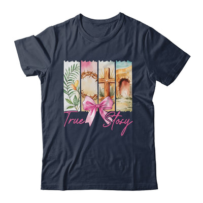 Happy Easter True Story He Is Risen Christian Coquette Bow Shirt & Sweatshirt | teecentury
