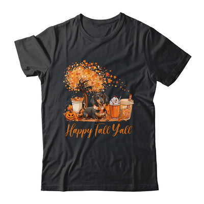 Happy Fall Y'all Dachshund Autumn Pumpkin Spice Latte Shirt & Hoodie | teecentury