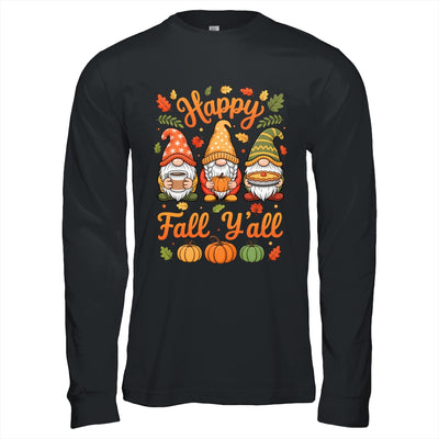 Happy Fall Y'all Gnome Pumpkin Autumn Thanksgiving Men Women Shirt & Hoodie | teecentury