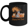 Happy Fall Y'all Siberian Husky Autumn Pumpkin Spice Latte Mug | teecentury
