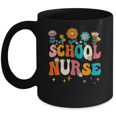 Happy First Day Of School Nurse Groovy Retro Back To School Mug | teecentury