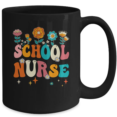 Happy First Day Of School Nurse Groovy Retro Back To School Mug | teecentury