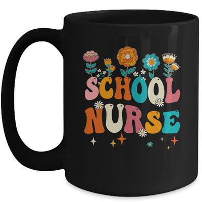 Happy First Day Of School Nurse Groovy Retro Back To School Mug | teecentury