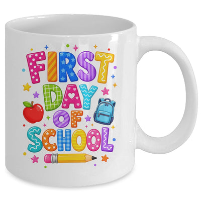 Happy First Day Of School Preppy Back To School Teacher Mug | teecentury