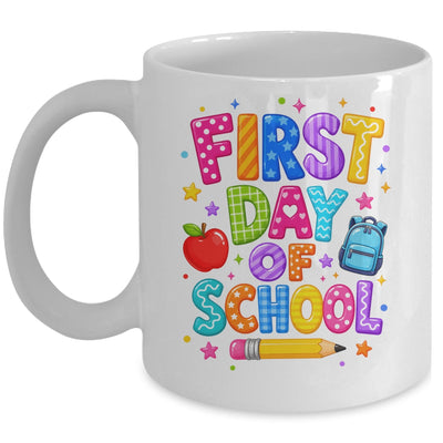 Happy First Day Of School Preppy Back To School Teacher Mug | teecentury