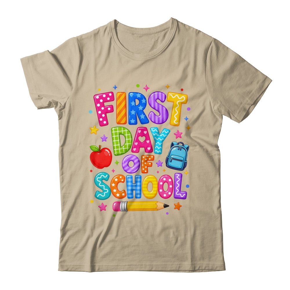 Happy First Day Of School Preppy Back To School Teacher Shirt & Hoodie | teecentury