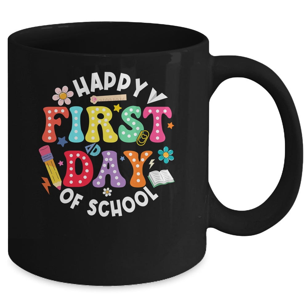 Happy First Day Of School Teacher Back To School Student Kid Mug | teecentury