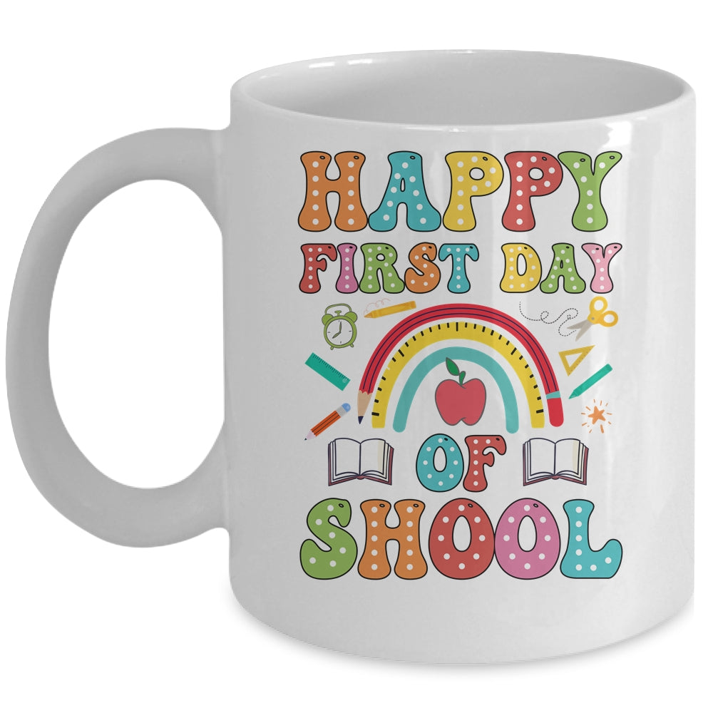Happy First Day Of School Teacher Kids Back To School 2024 Mug | teecentury