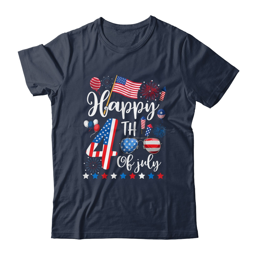 Happy Fourth Of July Patriotic US American Flag 4th Of July Shirt & Tank Top | teecentury