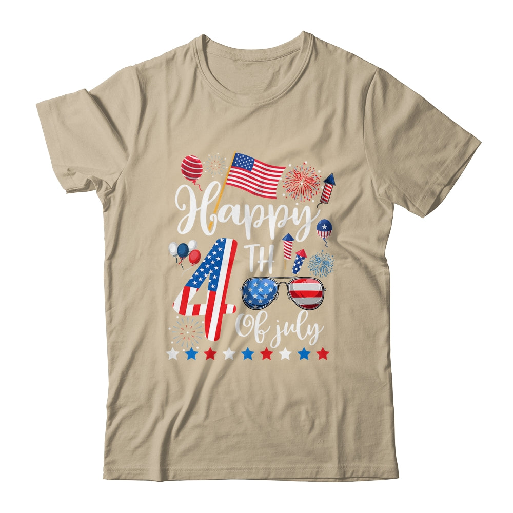 Happy Fourth Of July Patriotic US American Flag 4th Of July Shirt & Tank Top | teecentury