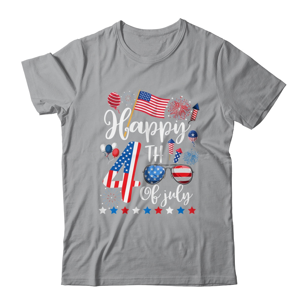 Happy Fourth Of July Patriotic US American Flag 4th Of July Shirt & Tank Top | teecentury