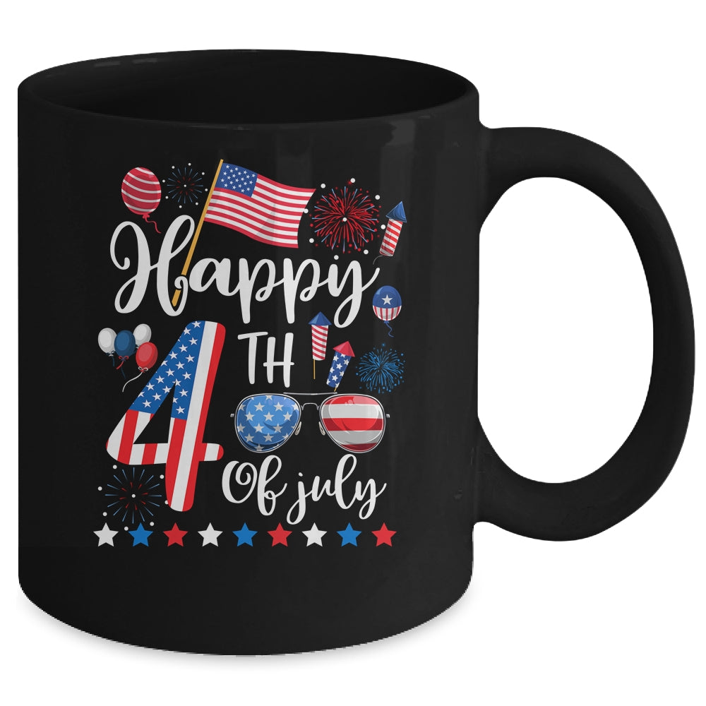 Happy Fourth Of July Patriotic US American Flag 4th Of July Mug | teecentury