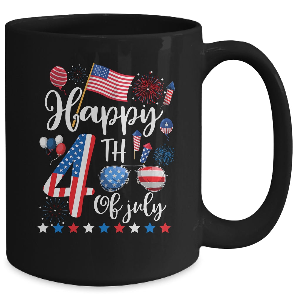 Happy Fourth Of July Patriotic US American Flag 4th Of July Mug | teecentury