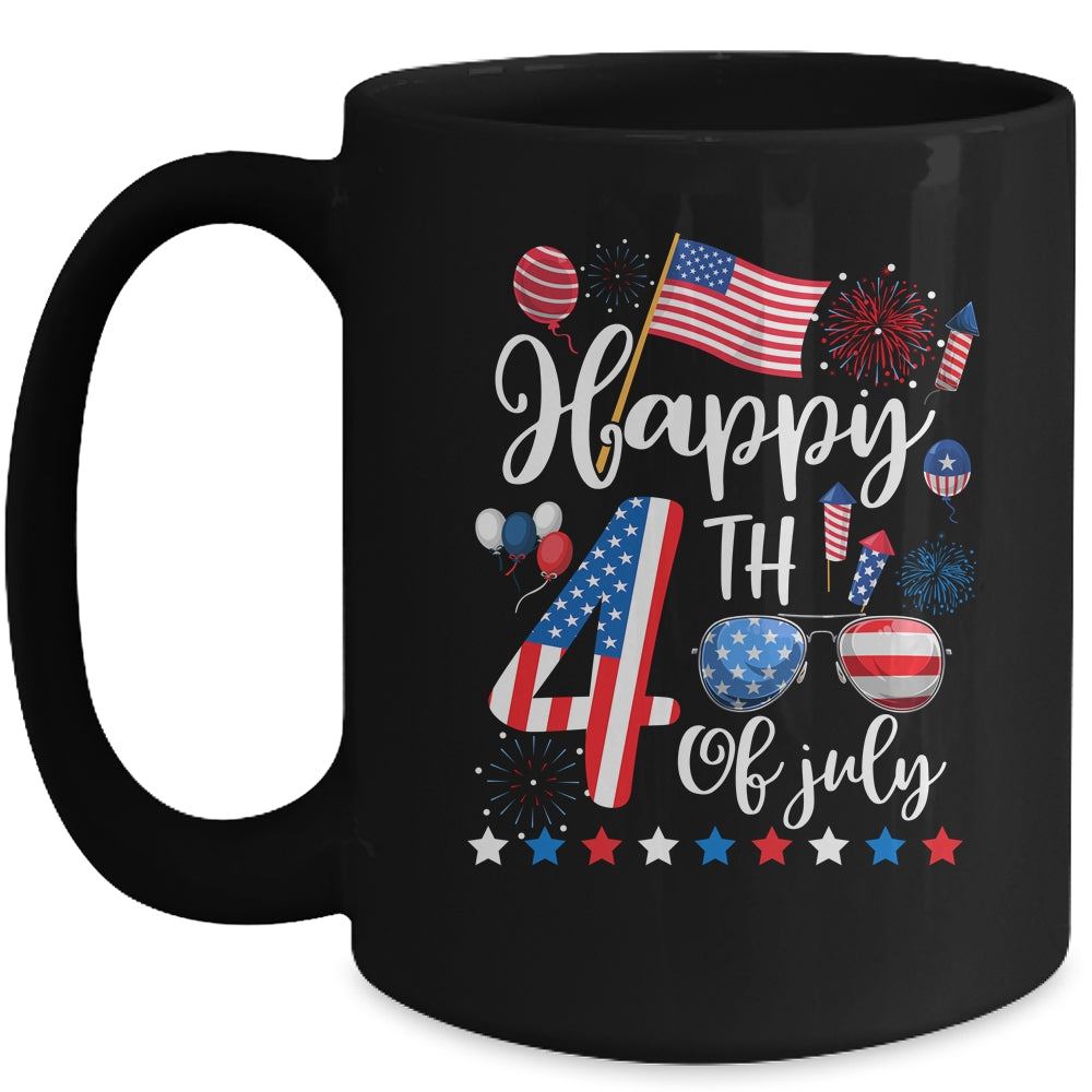 Happy Fourth Of July Patriotic US American Flag 4th Of July Mug | teecentury