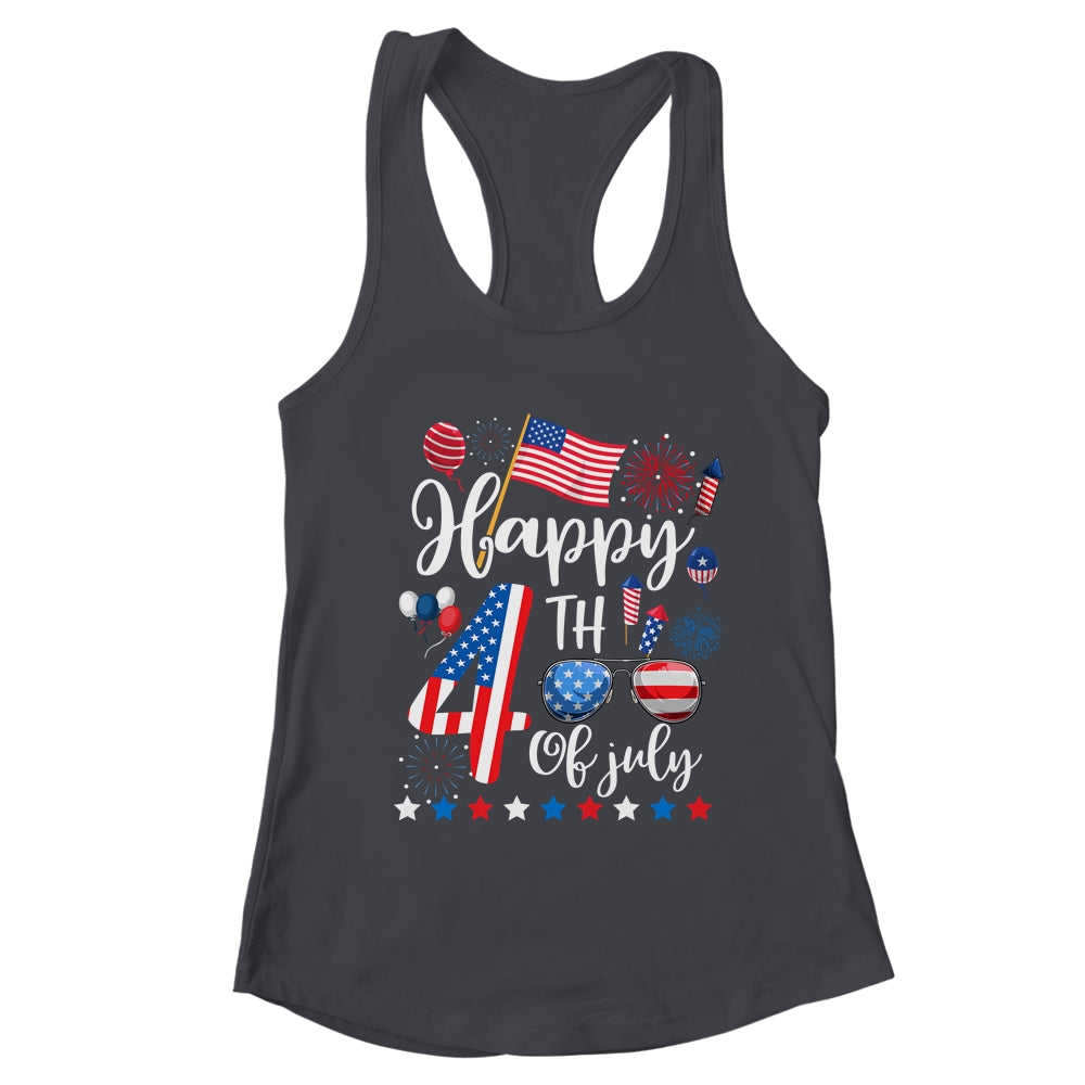 Happy Fourth Of July Patriotic US American Flag 4th Of July Shirt & Tank Top | teecentury