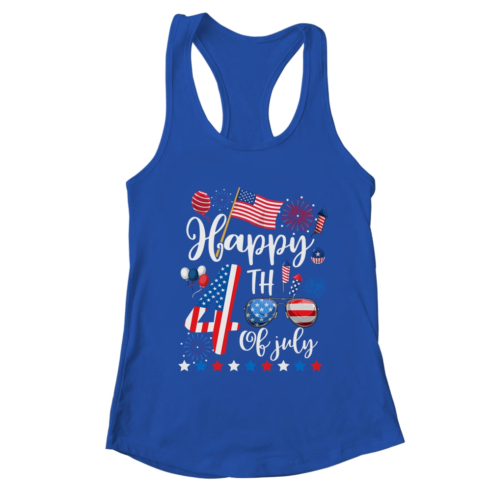 Happy Fourth Of July Patriotic US American Flag 4th Of July Shirt & Tank Top | teecentury