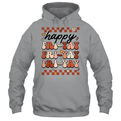 Happy Fri-Yay Friday Lovers Fun Teacher Retro Groovy Shirt & Hoodie | teecentury