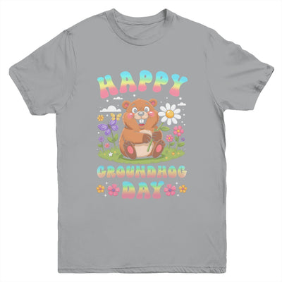 Happy Groundhog Day 2026 Cute Groundhog Lover Flower Girl Youth Shirt | teecentury