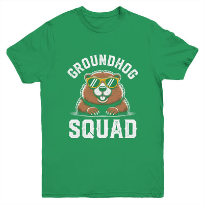 Happy Groundhog Squad 2026 Cool Groundhog With Sunglasses Youth Shirt | teecentury