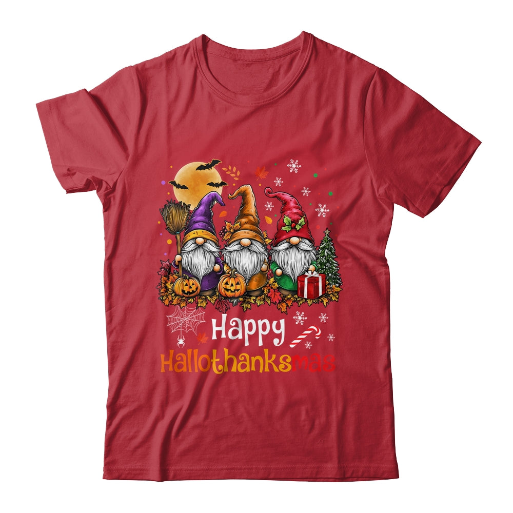 Happy Hallothanksmas Gnomes Lover Halloween Merry Christmas Shirt & Sweatshirt | teecentury
