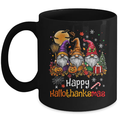 Happy Hallothanksmas Gnomes Lover Halloween Merry Christmas Mug | teecentury