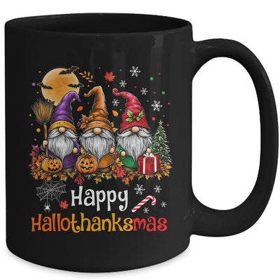 Happy Hallothanksmas Gnomes Lover Halloween Merry Christmas Mug | teecentury