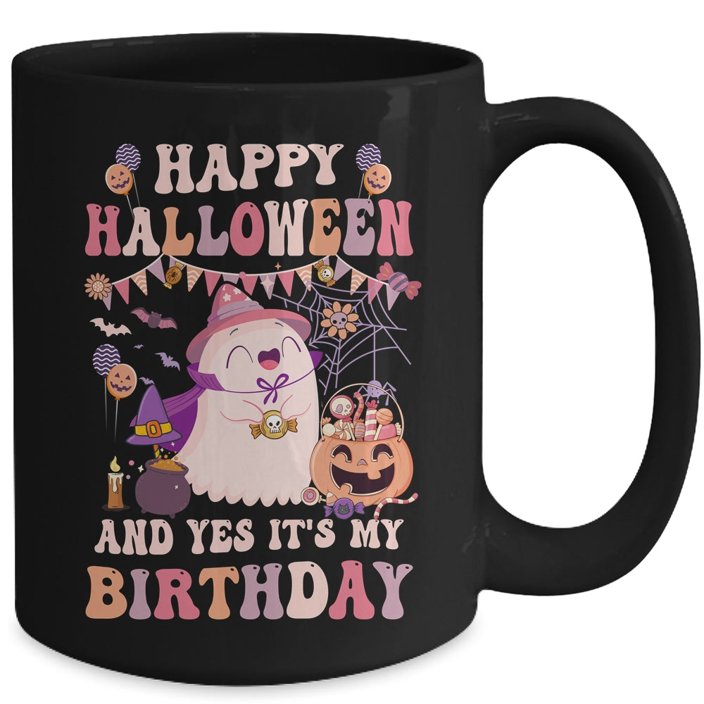 Happy Halloween And Yes It's My Birthday Halloween Party Mug | teecentury