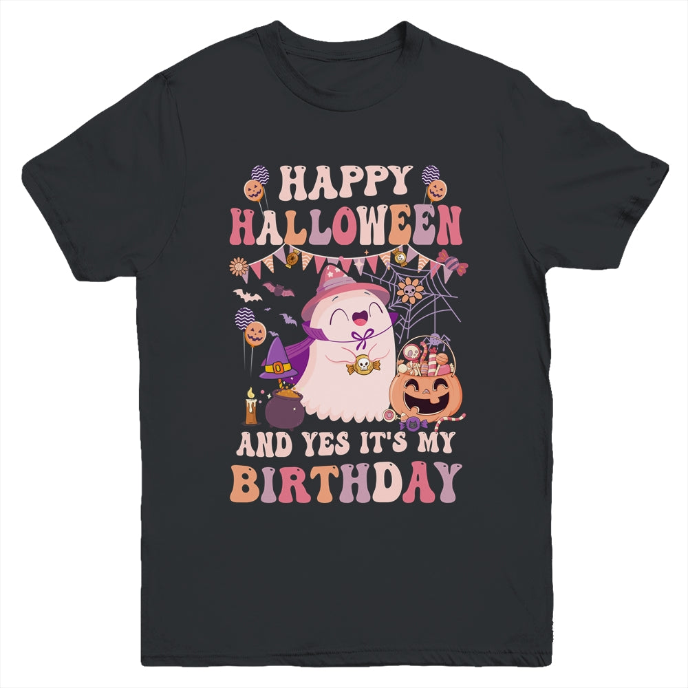 Happy Halloween And Yes It's My Birthday Halloween Party Youth Shirt | teecentury