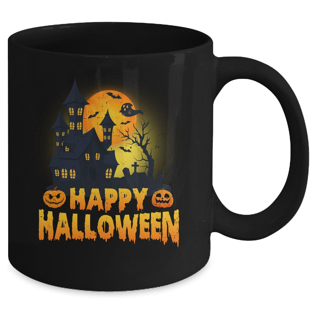 Happy Halloween Costumes Funny Pumpkins House Men Women Kid Mug | teecentury