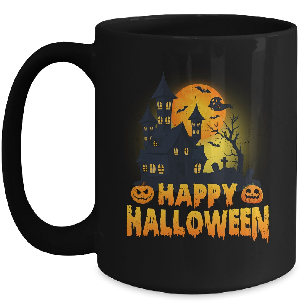 Happy Halloween Costumes Funny Pumpkins House Men Women Kid Mug | teecentury