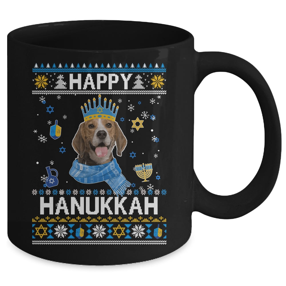 Happy Hanukkah Beagle Hanukkah Ugly Sweater Christmas Mug | teecentury