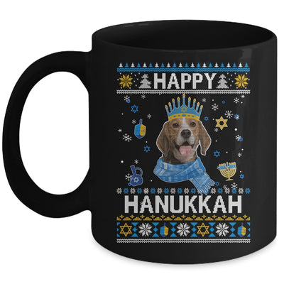 Happy Hanukkah Beagle Hanukkah Ugly Sweater Christmas Mug | teecentury