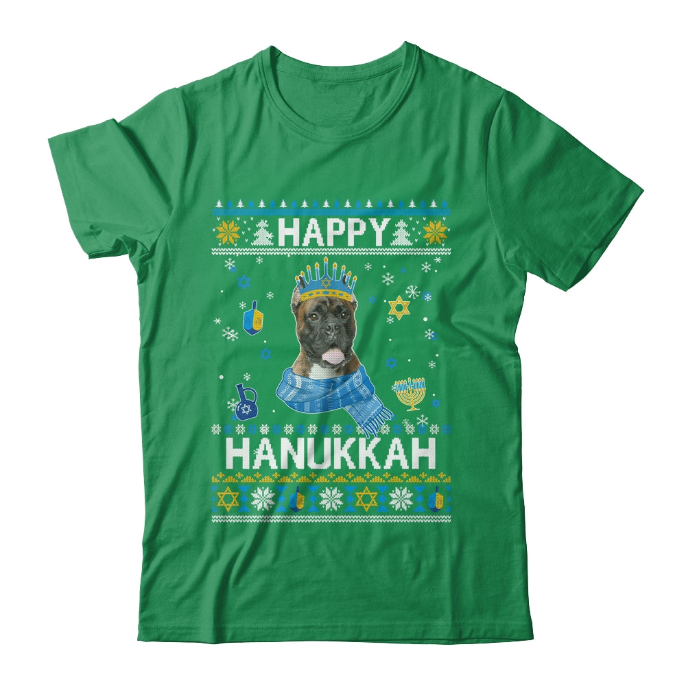 Happy Hanukkah Boxer Hanukkah Ugly Sweater Christmas Shirt & Sweatshirt | teecentury
