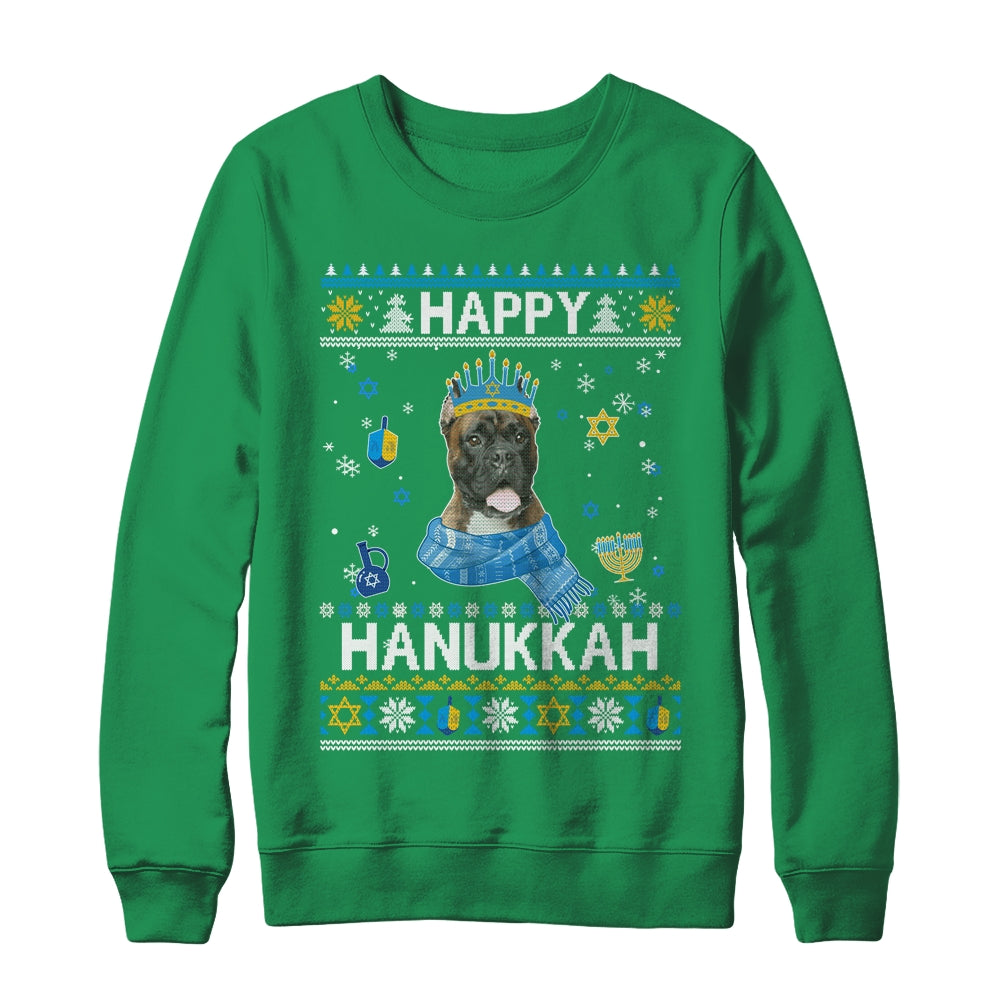 Happy Hanukkah Boxer Hanukkah Ugly Sweater Christmas Shirt & Sweatshirt | teecentury