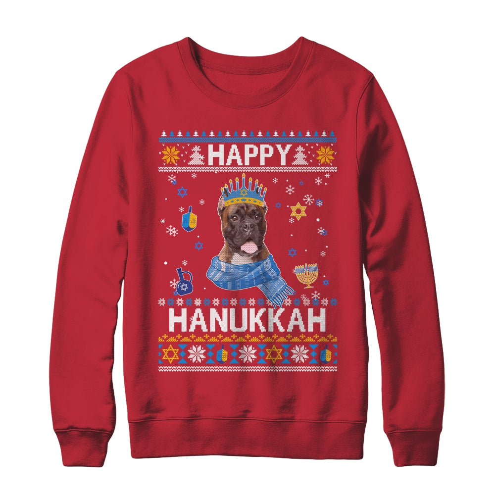 Happy Hanukkah Boxer Hanukkah Ugly Sweater Christmas Shirt & Sweatshirt | teecentury