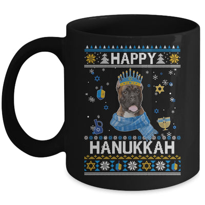 Happy Hanukkah Boxer Hanukkah Ugly Sweater Christmas Mug | teecentury